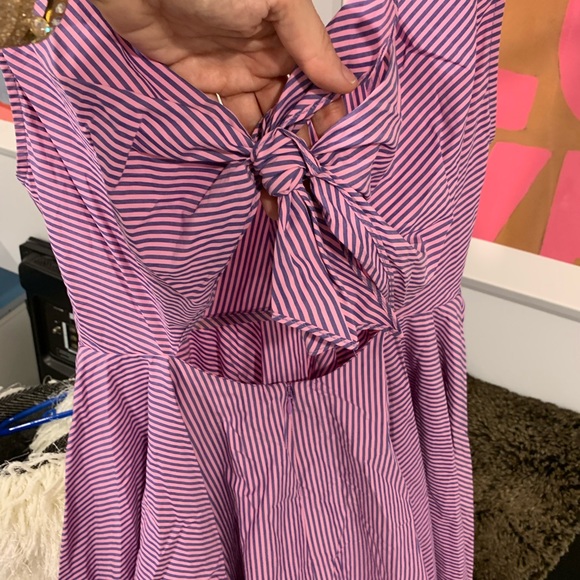 Sandro striped day dress Fits Sz.4-6 luxury - Picture 5 of 7